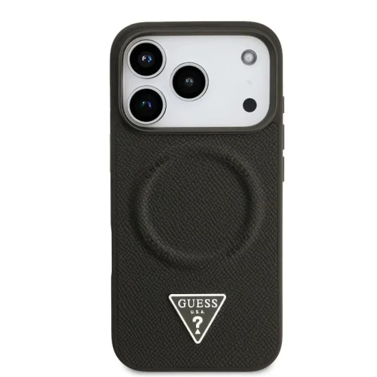 Guess Iphone 17 Pro Max Leather Case With Triangle Logo - Luxurious And Elegant Design